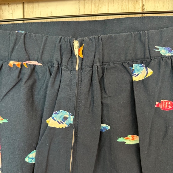 Modcloth Blue Ocean Marine Life Octopus Fish Print Mini A-Line Full Skirt Sz. 2X - Picture 8 of 15